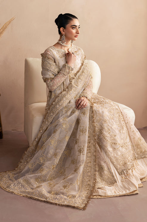 Emaan Adeel | Clay Couture | OPALINE Custom Size Off White Organza