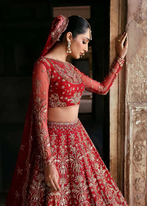 Akbar Aslam | Rajkumari Bridals | Dilafroz Custom Size Red Net