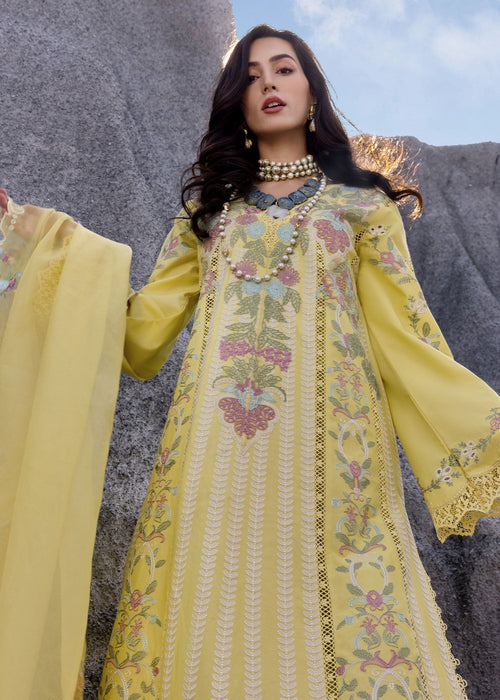Saira Shakira | Luxury Lawn 25 | DILARA-B L Yellow Lawn