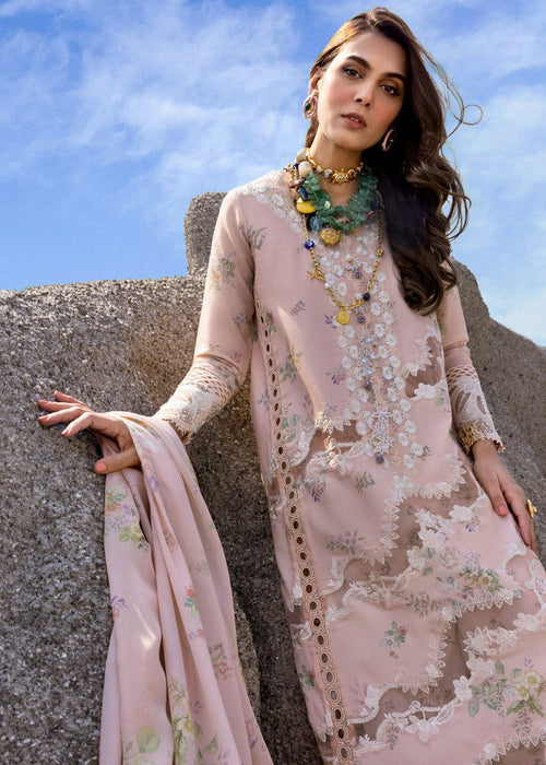 Saira Shakira | Luxury Lawn 25 | SERENA-B Custom Size Blush Pink Lawn