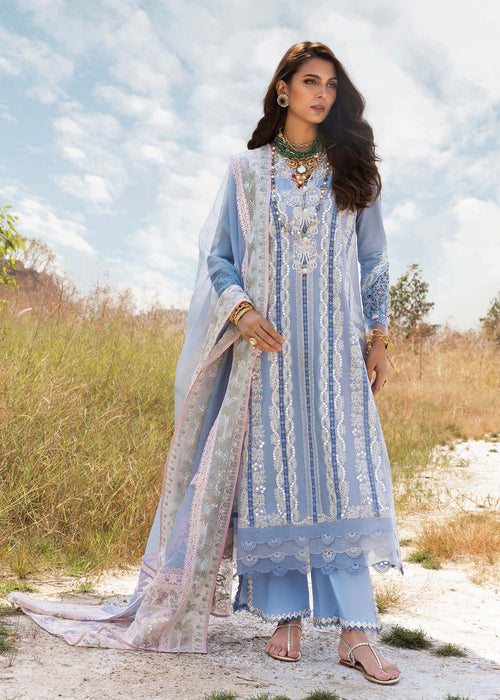 Saira Shakira | Luxury Lawn 25 | NADINE-A XS Periwinkle Lawn