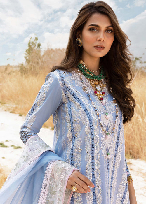 Saira Shakira | Luxury Lawn 25 | NADINE-A Custom Size Periwinkle Lawn