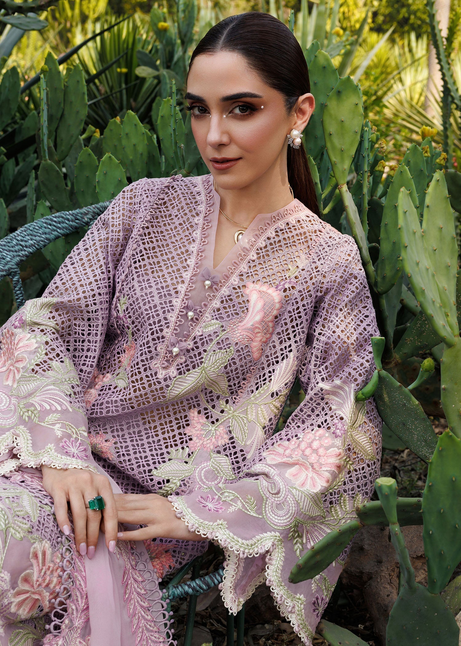 Crimson | Tasawar 25 | ONE TRUE LOVE - D6B M Lilac Organza