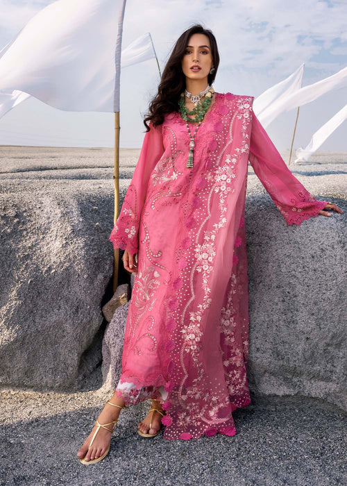 Saira Shakira | Luxury Lawn 25 | SAMARA-B XS Lipstick Pink Lawn
