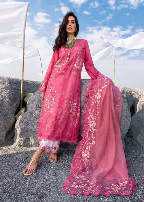 Saira Shakira | Luxury Lawn 25 | SAMARA-B XS Lipstick Pink Lawn
