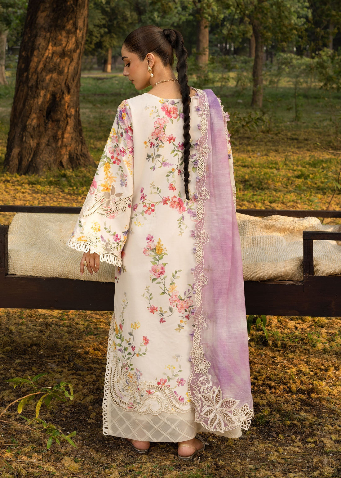 Crimson | Tasawar 25 | PETALS AND PROMISES - D2B XS Off White Organza