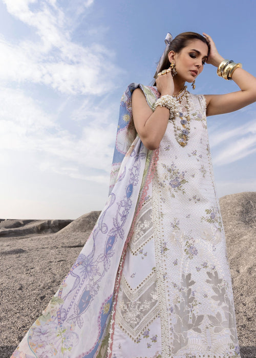 Saira Shakira | Luxury Lawn 25 | CECIL-B M Off White Lawn