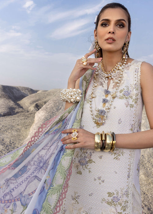 Saira Shakira | Luxury Lawn 25 | CECIL-B Custom Size Off White Lawn