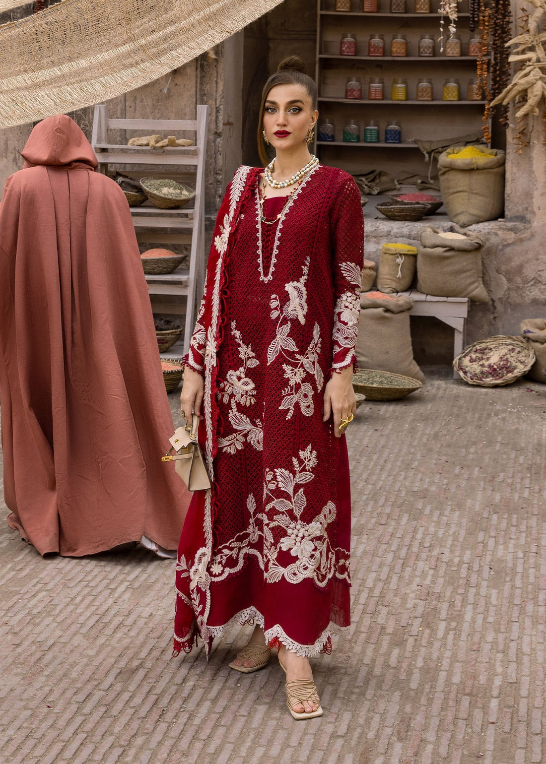Crimson | Tasawar 25 | ONE TRUE LOVE - D6A XS Red Organza