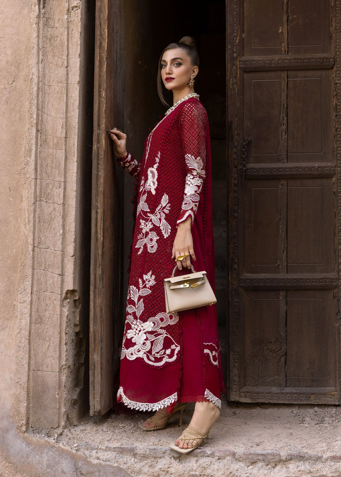 Crimson | Tasawar 25 | ONE TRUE LOVE - D6A XS Red Organza