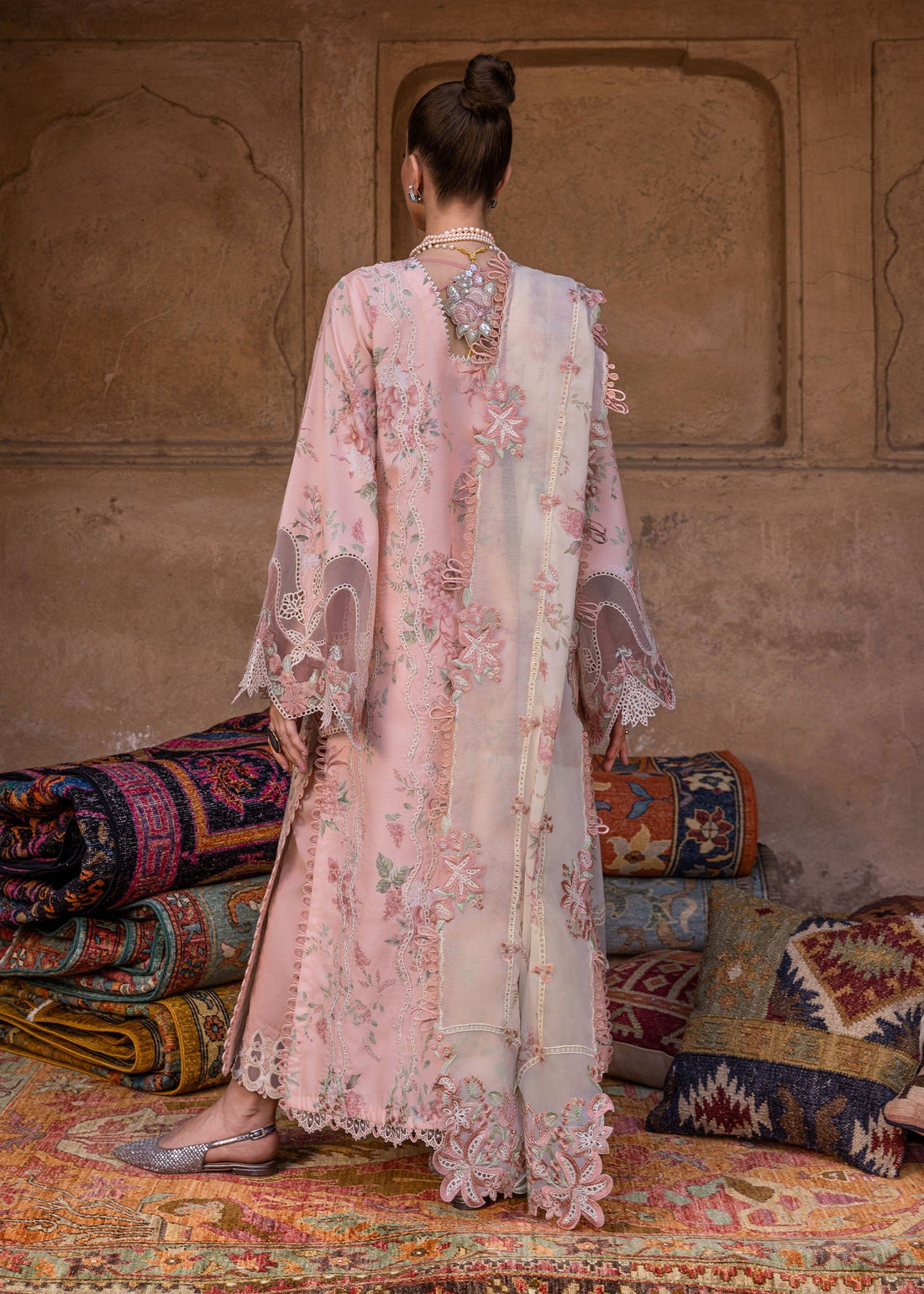 Crimson | Tasawar 25 | LAVENDER FALL - D5A XS Pink Organza