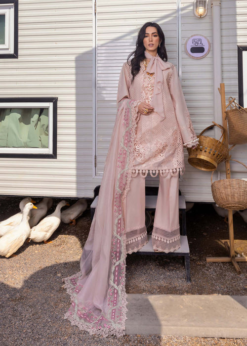 Saira Shakira | Luxury Lawn 25 | LEYLA-A XS Pink Lawn