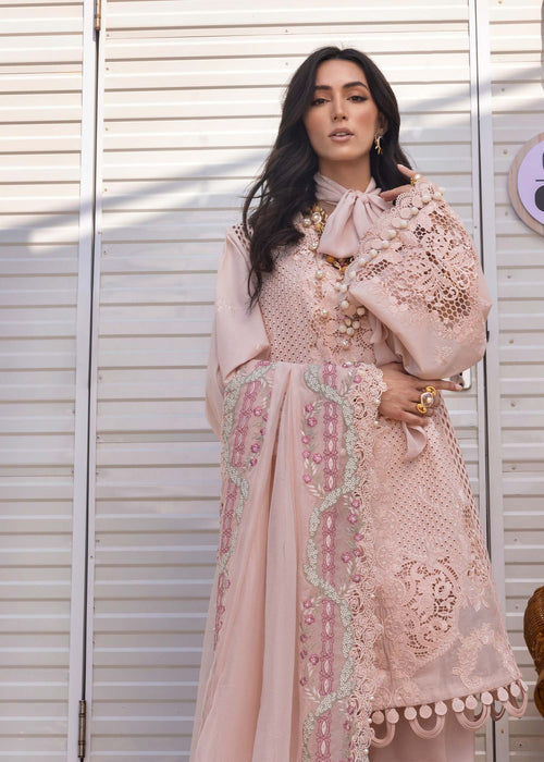 Saira Shakira | Luxury Lawn 25 | LEYLA-A Custom Size Pink Lawn