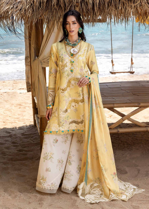Saira Shakira | Luxury Lawn 25 | SERENA-A XS Dust Yellow Lawn