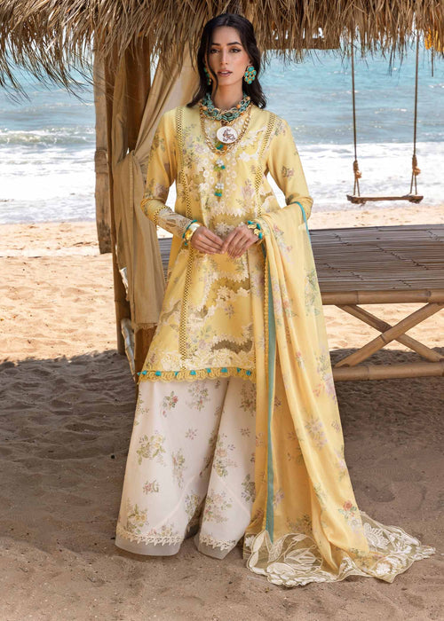 Saira Shakira | Luxury Lawn 25 | SERENA-A XS Dust Yellow Lawn