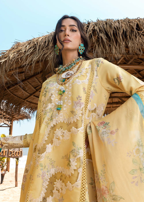 Saira Shakira | Luxury Lawn 25 | SERENA-A XL Dust Yellow Lawn