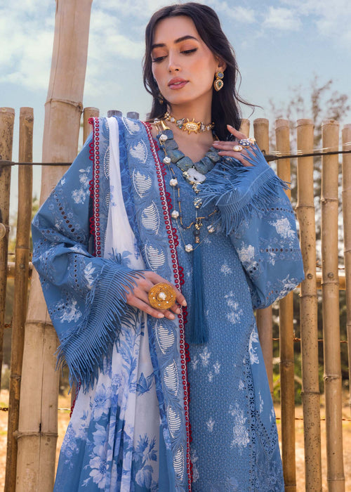 Saira Shakira | Luxury Lawn 25 | CECIL-A XL Blue Lawn