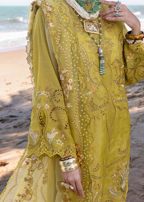 Saira Shakira | Luxury Lawn 25 | SAMARA-A L Olive Green Lawn