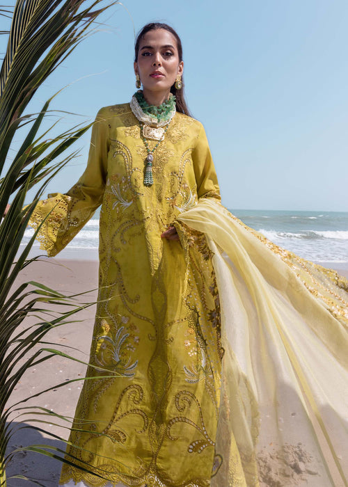 Saira Shakira | Luxury Lawn 25 | SAMARA-A Custom Size Olive Green Lawn