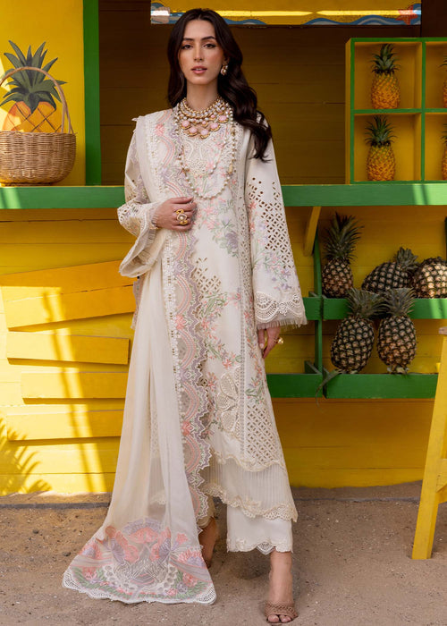 Saira Shakira | Luxury Lawn 25 | DAHLIA-A XS Ivory Lawn