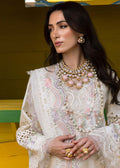 Saira Shakira | Luxury Lawn 25 | DAHLIA-A Custom Size Ivory Lawn