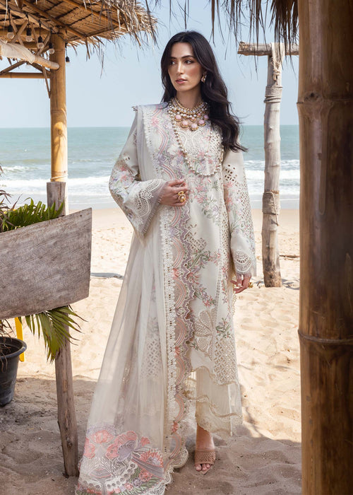 Saira Shakira | Luxury Lawn 25 | DAHLIA-A XL Ivory Lawn