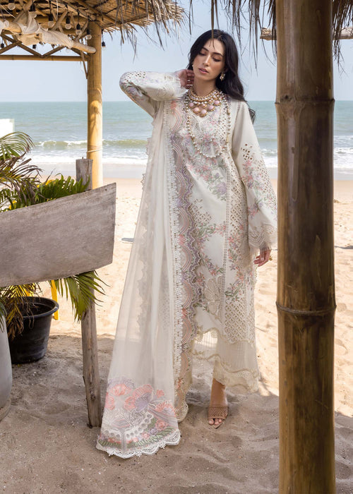 Saira Shakira | Luxury Lawn 25 | DAHLIA-A L Ivory Lawn