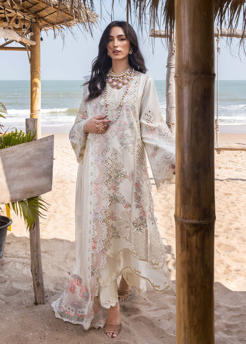 Saira Shakira | Luxury Lawn 25 | DAHLIA-A XS Ivory Lawn