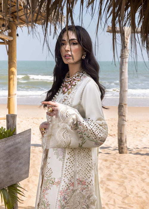 Saira Shakira | Luxury Lawn 25 | DAHLIA-A M Ivory Lawn