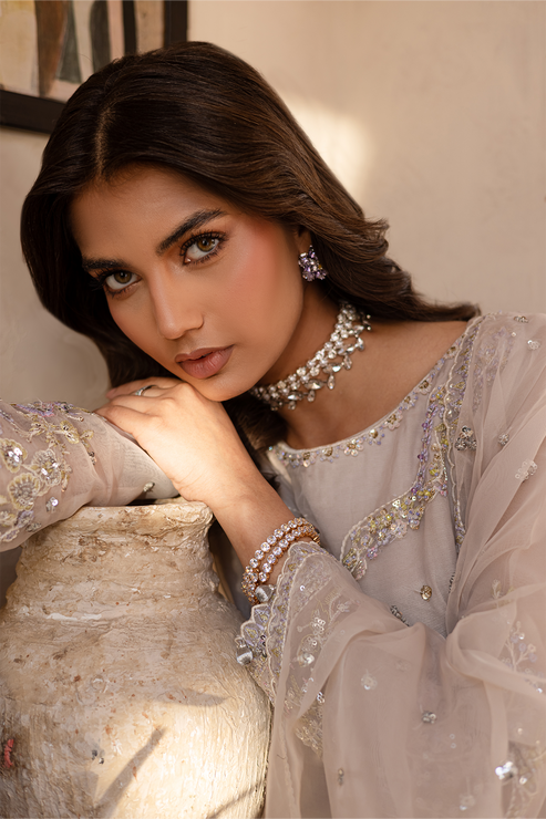 Emaan Adeel | Noore Festive Formals | SORAYA M Off White Organza