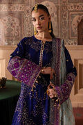 Nureh | Nur Mahal Formals | NE-137 L Navy Silk
