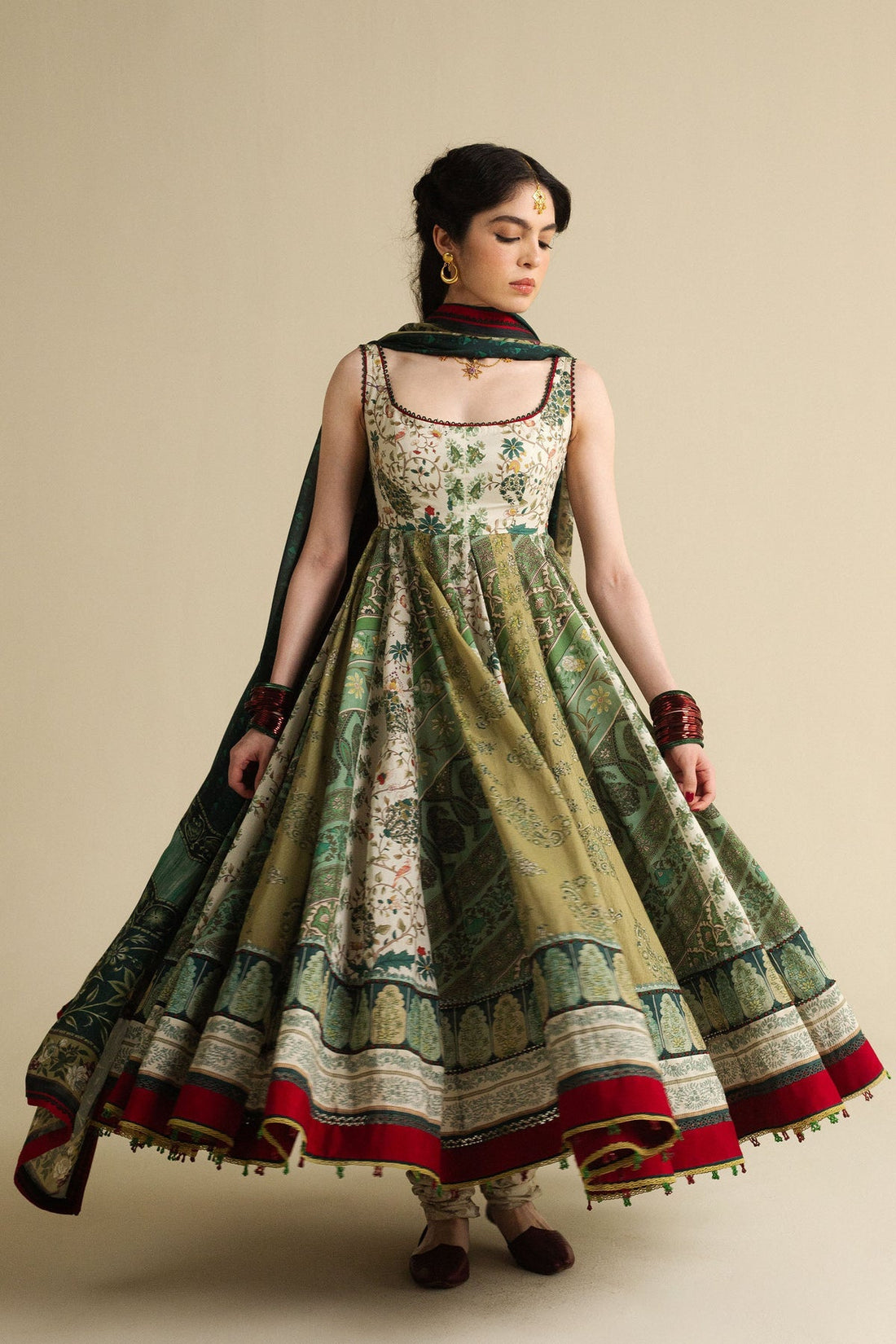 Zara Shahjahan | Anarkali 25 | Saawan-D2 - Pakistani Designer Dress - by Zara Shahjahan - Type : Ladies Clothes - 100% Original at Saira Sultan