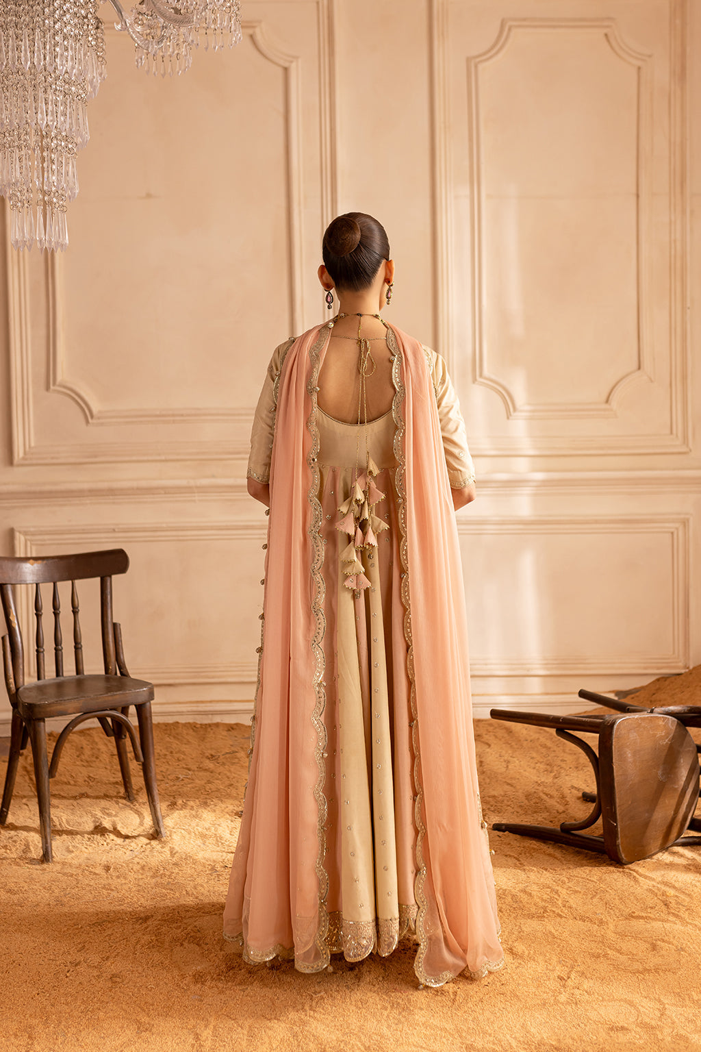 Vanya | Marlene Formals | ML-03 XS Beige Silk