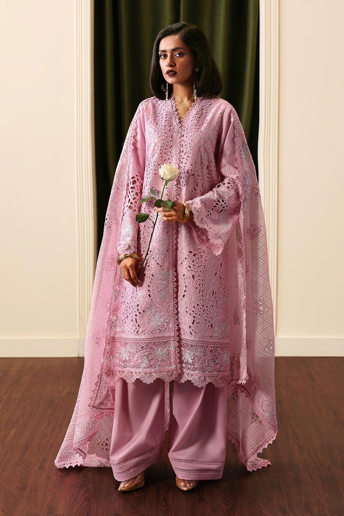 Afrozeh | Rhythm RTW | Chantelle XS Pink Lawn