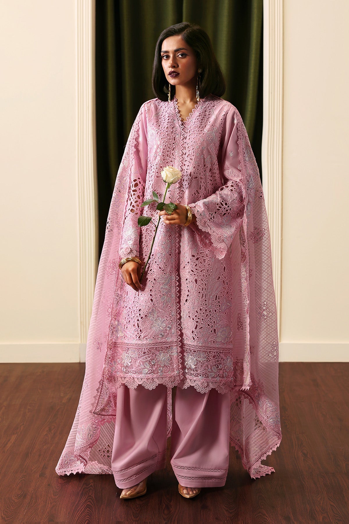 Afrozeh | Rhythm RTW | Chantelle XS Pink Lawn