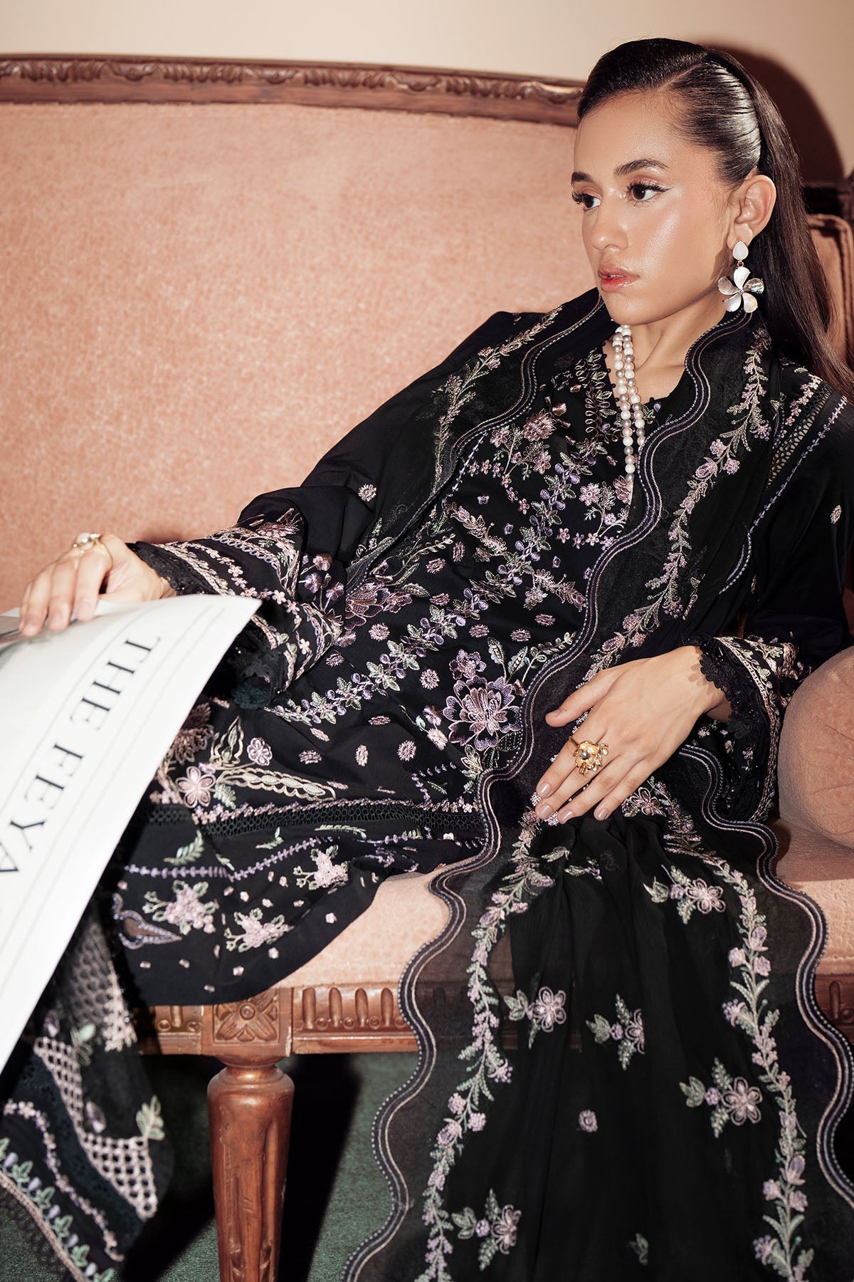 Nureh | Feya Eid Collection | FE-12 L Black Lawn