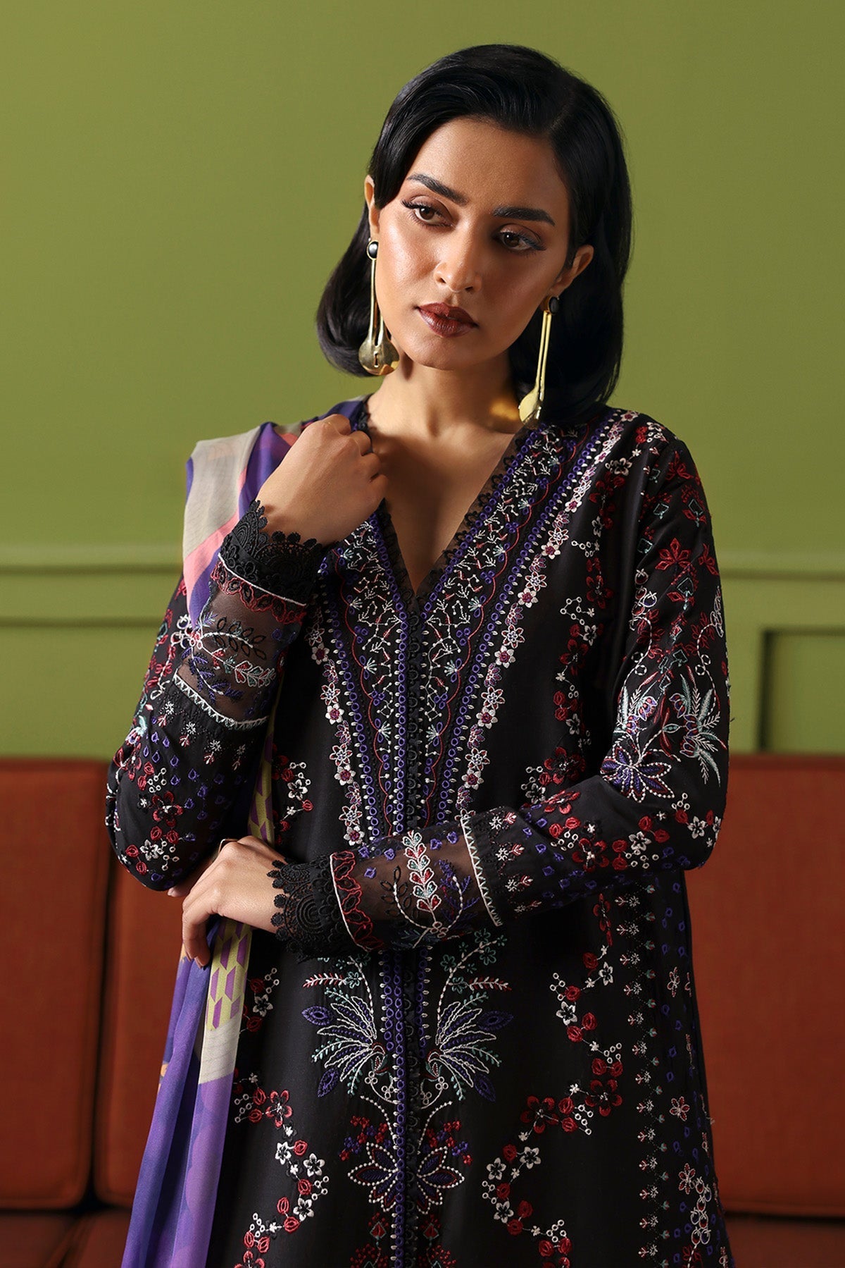 Afrozeh | Rhythm RTW | Etherea M Black Lawn