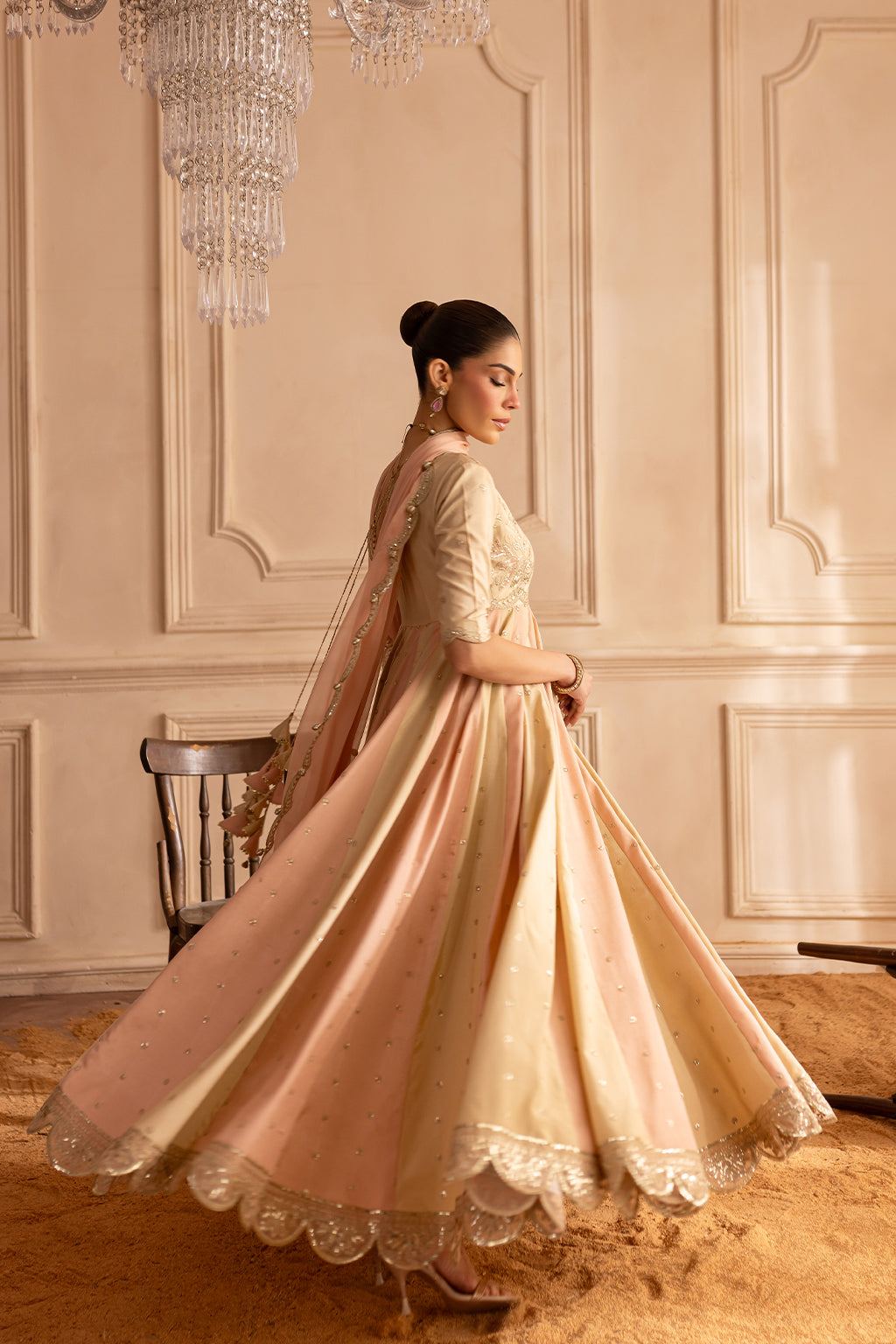 Vanya | Marlene Formals | ML-03 XL Beige Silk