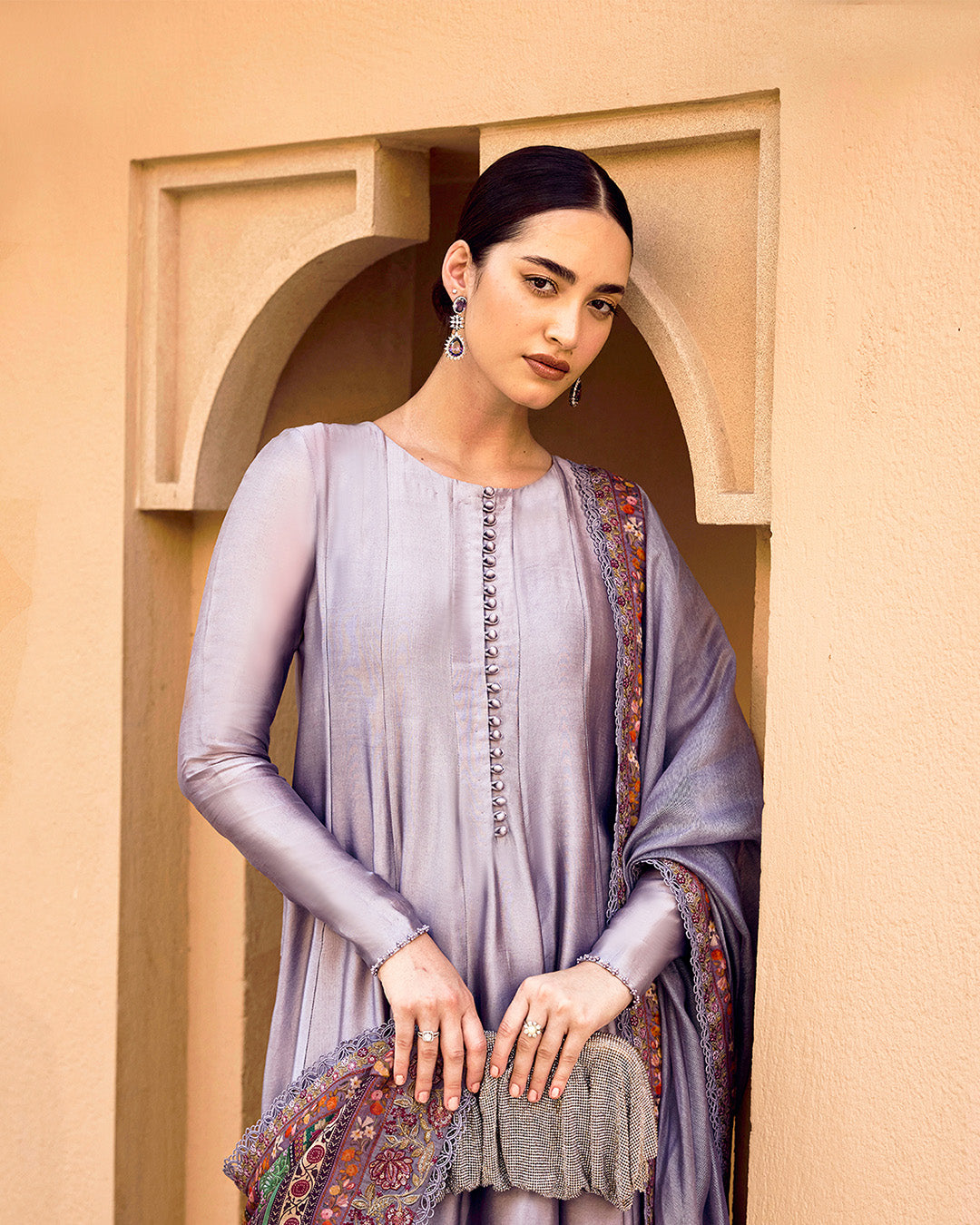 Faiza Saqlain | Carmela Luxury Pret | Mersera M Mauve Silk