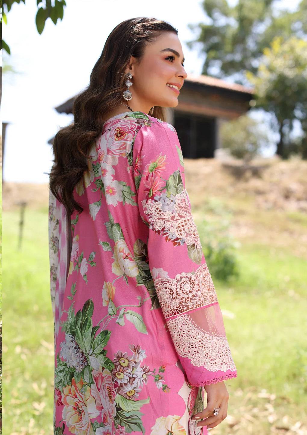 Elaf Premium | Prints Chikankari 24 | 03B PINK MUSE - Pakistani Designer Dress - by Elaf Premium | Type: Luxury - 100% Original at Saira Sultan