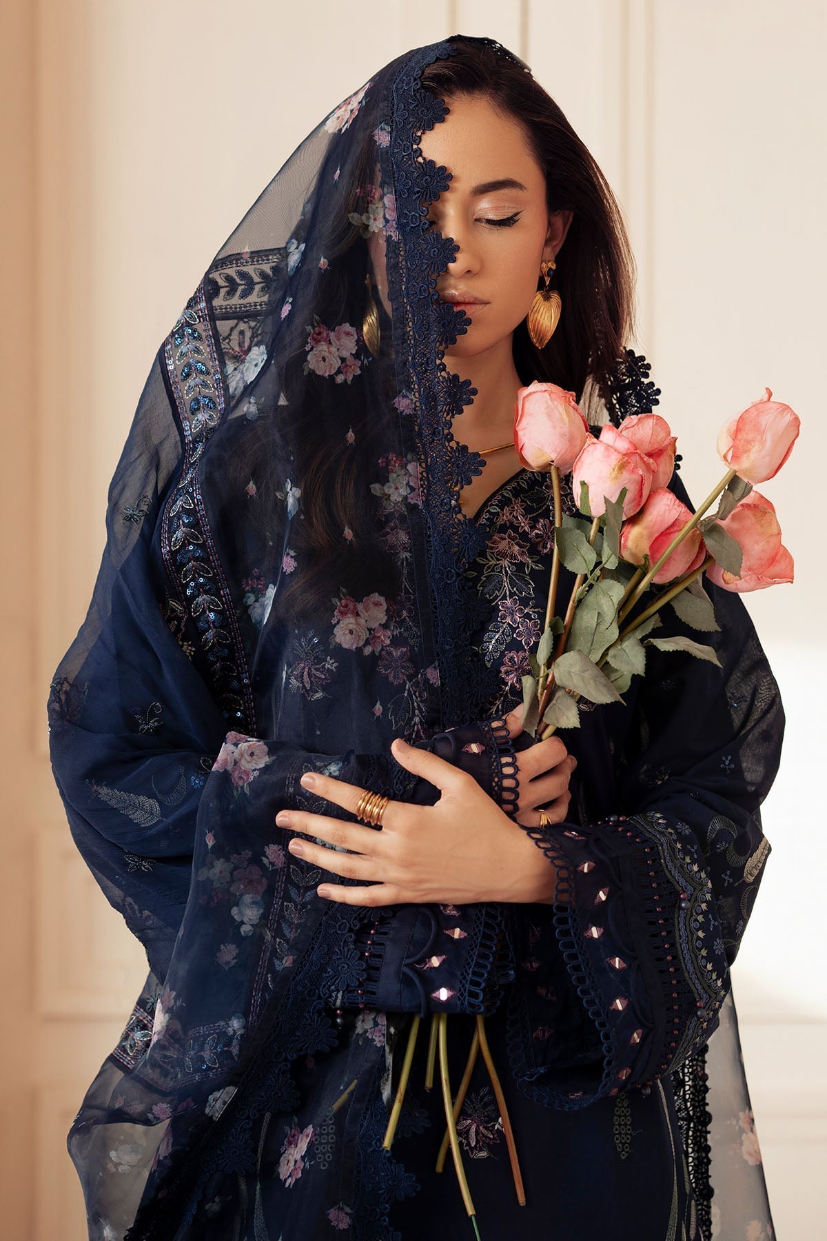 Nureh | Feya Eid Collection | FE-09 M Navy Blue Lawn