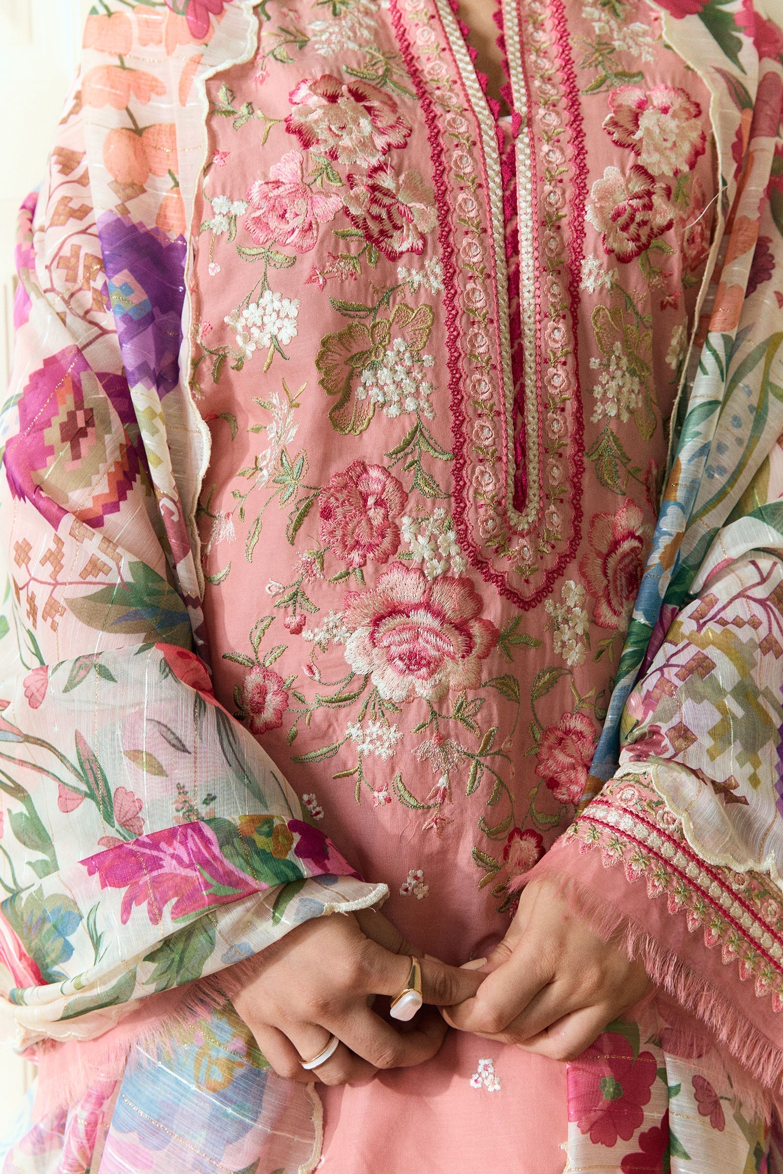 Zara Shahjahan | Coco Eid Edit | Sable-D9 M Ash Pink Lawn