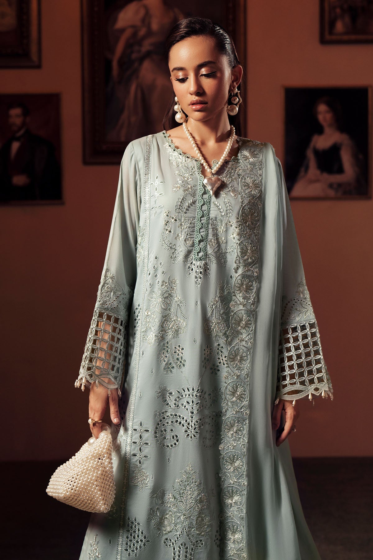 Nureh | Feya Eid Collection | FE-11 M Light Gray Lawn
