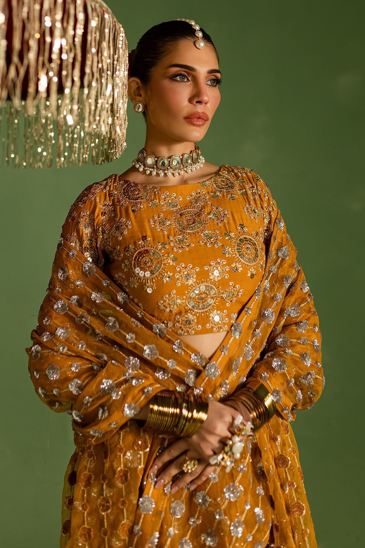 Nureh | Wedding Formals 24 | FP-127 M Mustard Yellow Silk