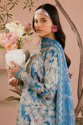 Ayzel | Armelia Printed Lawn 25 | Scilla L Aqua Lawn
