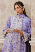 Ayzel | Armelia Printed Lawn 25 | Delilah M Lilac Lawn
