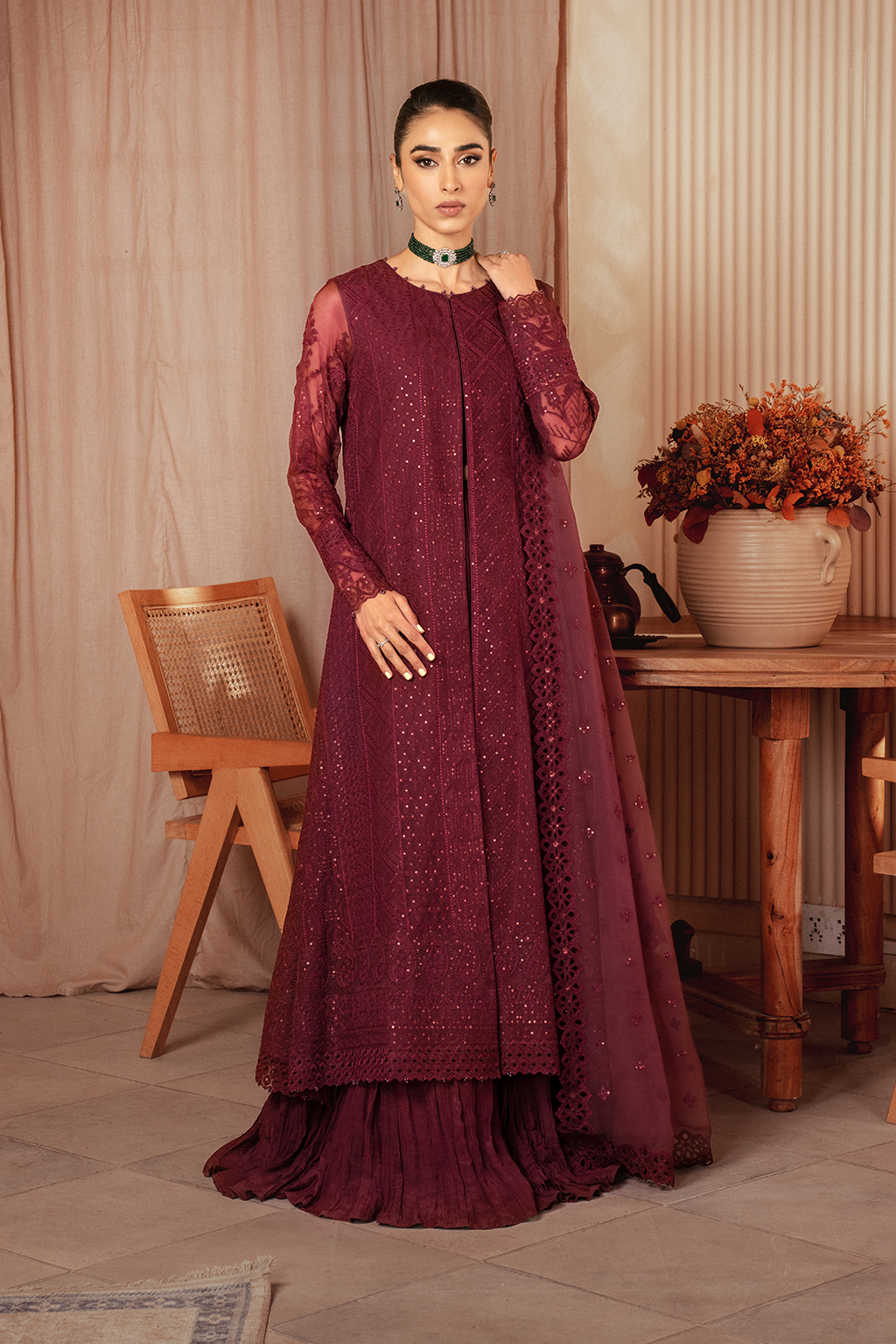 Iznik | Chiffon Kari | ICK-01 Embroidered Chiffon - Pakistani Designer Dress - by Iznik | Type: Bridal - 100% Original at Saira Sultan
