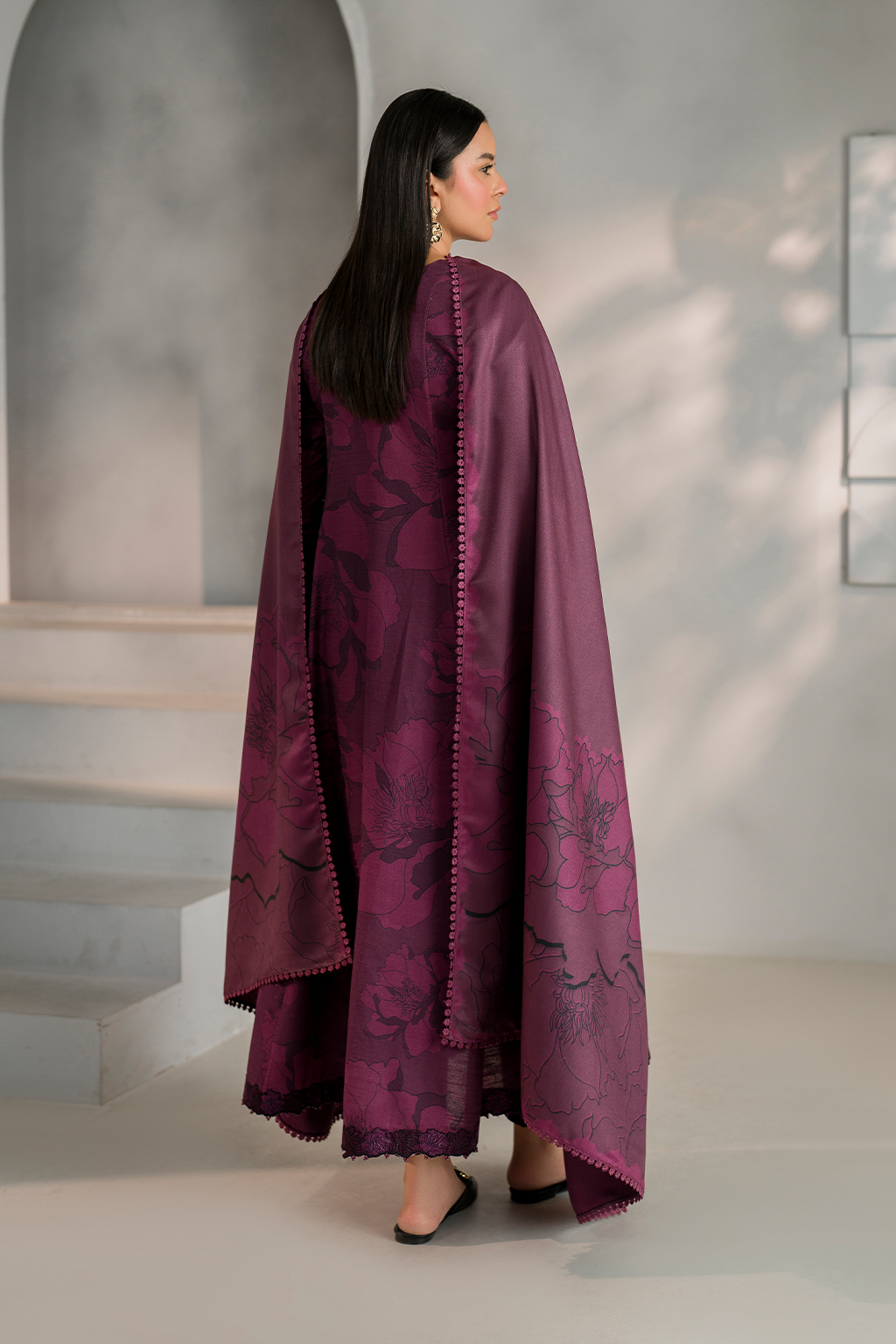 Iznik | Exclusive Winter | UE-351 XS Plum Slub Khaddar