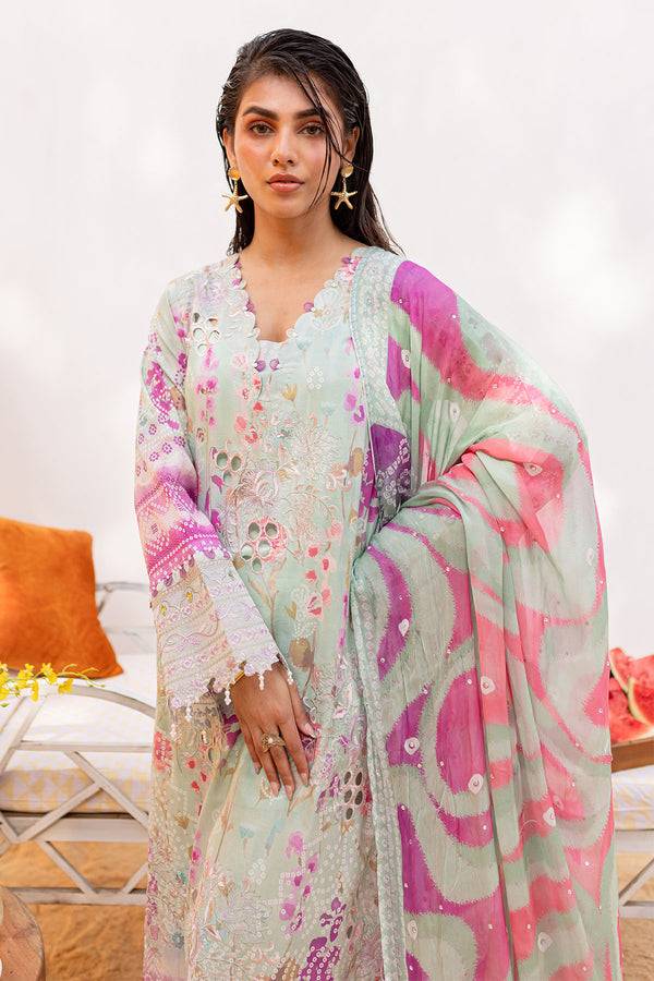 Nureh | Gardenia Lawn 24 | NS-136 A - Pakistani Designer Dress - by Nureh | Type: Luxury - 100% Original at Saira Sultan