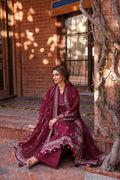 Farasha | Dastoor Embroidered Lawn SS24 | RUBY GLAM - Pakistani Designer Dress - by Farasha | Type: Luxury - 100% Original at Saira Sultan